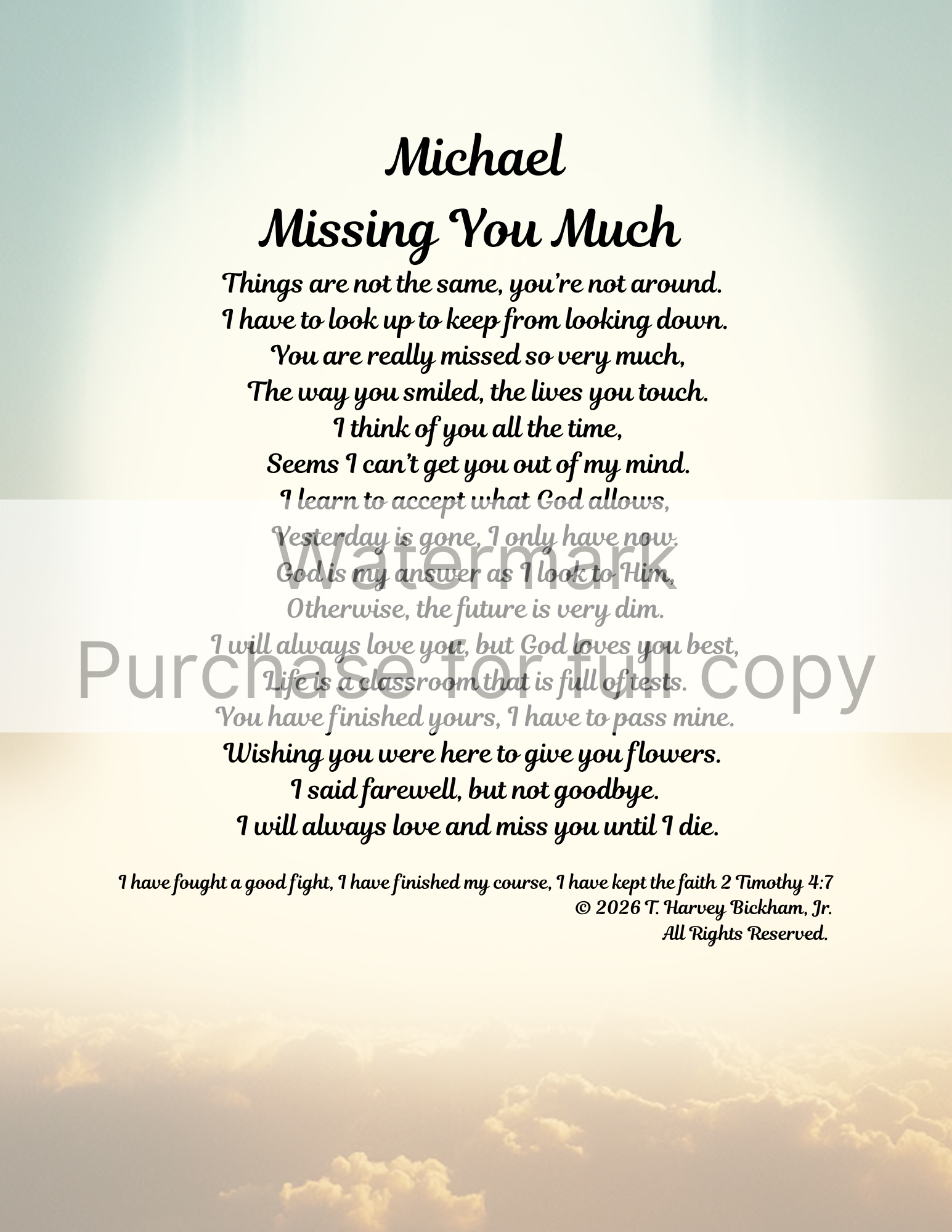 Missing You Much