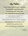My Father — Personalized Framed Keepsake Poem