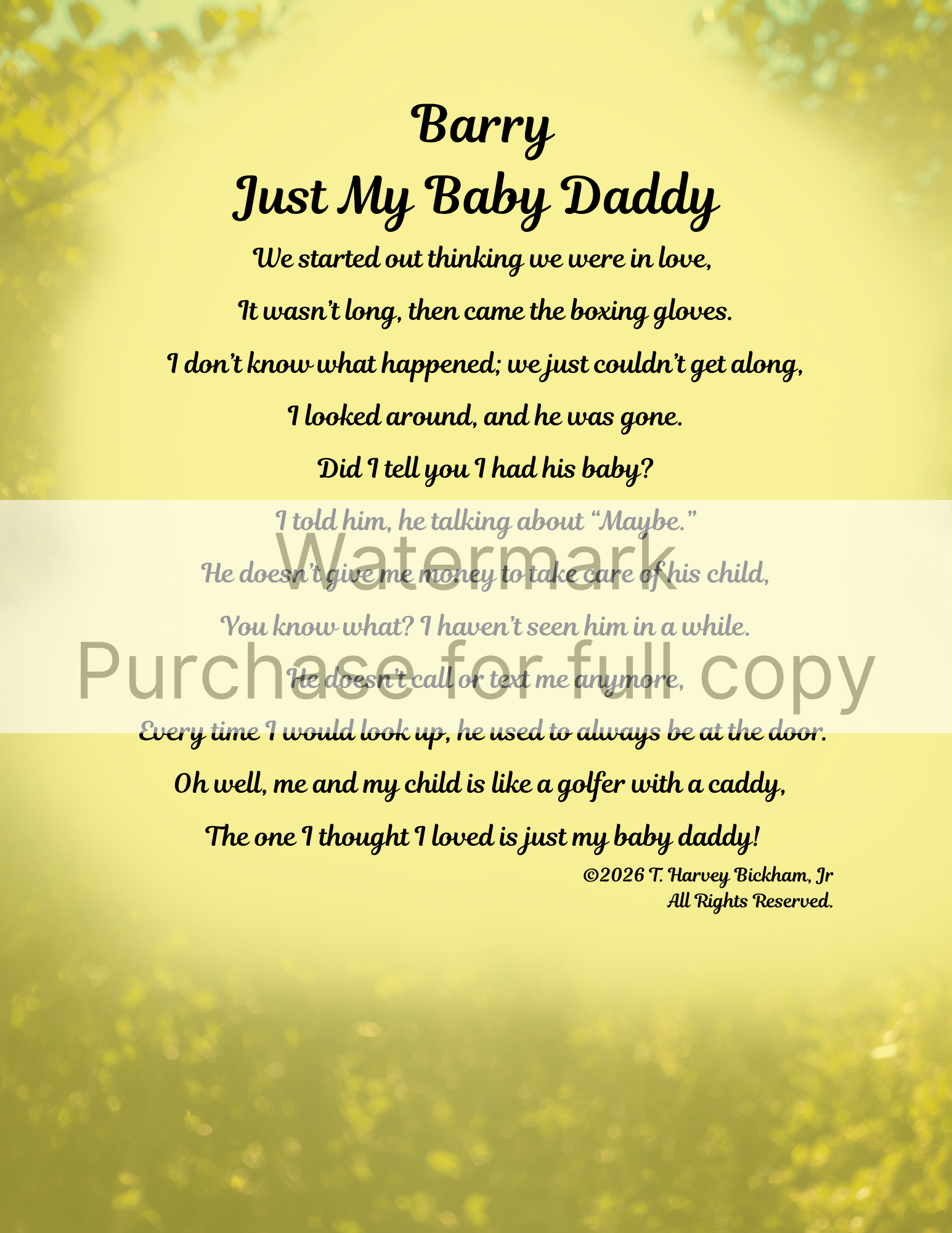 Just My Baby Daddy